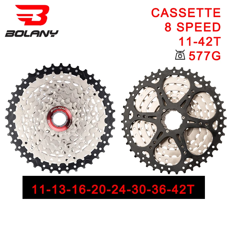 BOLANY MTB 8 Speed Bike Freewheel 11-40T 42T Mountain Bicycle Cassette Tool Spare Parts For Bicycles Compatible For M410 Sram X4