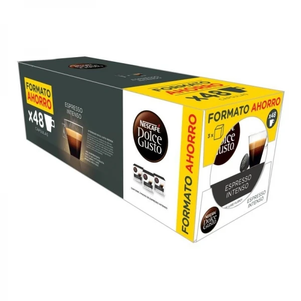 PACK AHORRO - NESCAFÉ Dolce Gusto ESPRESSO INTENSO - Pack de 3 x 16 : 48 Cápsulas