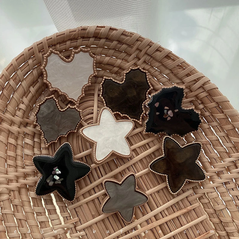 Buttons For Clothing Shirt Creative Star Heart Decorative Button Metal Sewing Accessory For Needlework Handmade Material 2021new