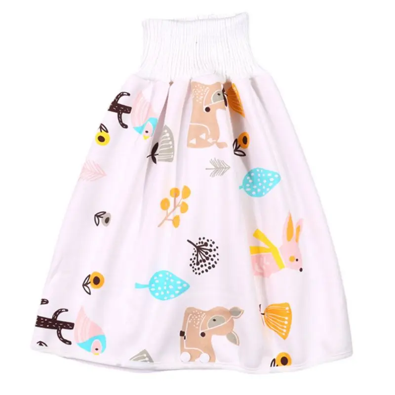 Baby Waterproof Cotton Training Pants Cloth Colorful Animal Dinosaur Print Diaper Skirt Sleeping Bed Pad Mattress