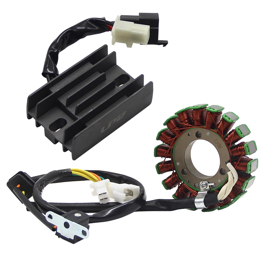 

Motorcycle Ignition Magneto Stator Coil + 12V Voltage Regulator Rectifier For Suzuki GN250E GN250 TU250 32800-29B00 32101-38302