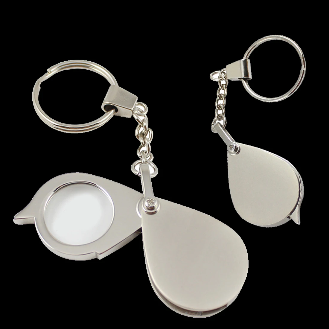 Mini Portable 20X Folding Key Ring Magnifier With Key Chain Daily Hand Magnifying Glasses Glass Tool