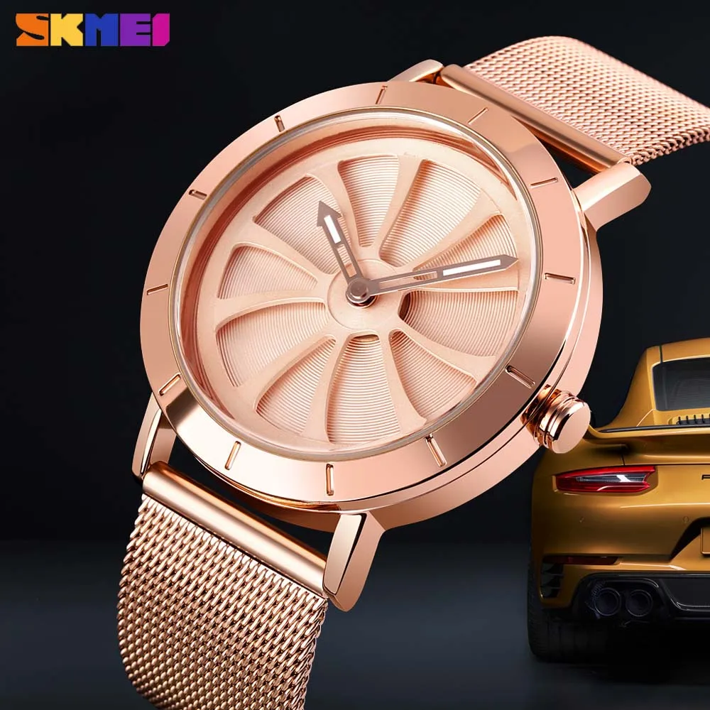 

Creative Watch Men Watches Creative Rotating Dial Men's Watches Male Wristwatch Rotation Rose Gold Mens Clock reloj saat todo