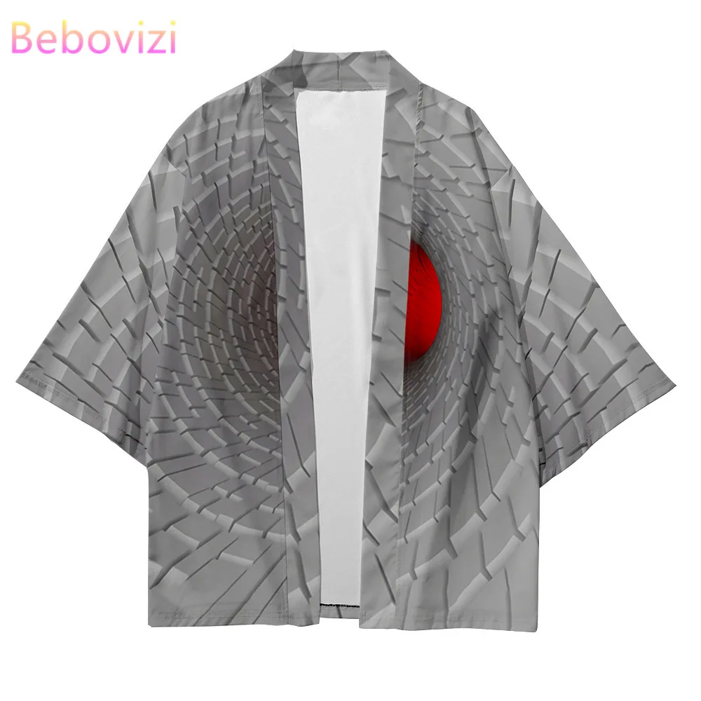 

2021 Plus Size XXS-6XL Geometry Loose Japanese Streetwear Cardigan Women Men Harajuku Haori Cosplay Kimono Top Yukata Clothes