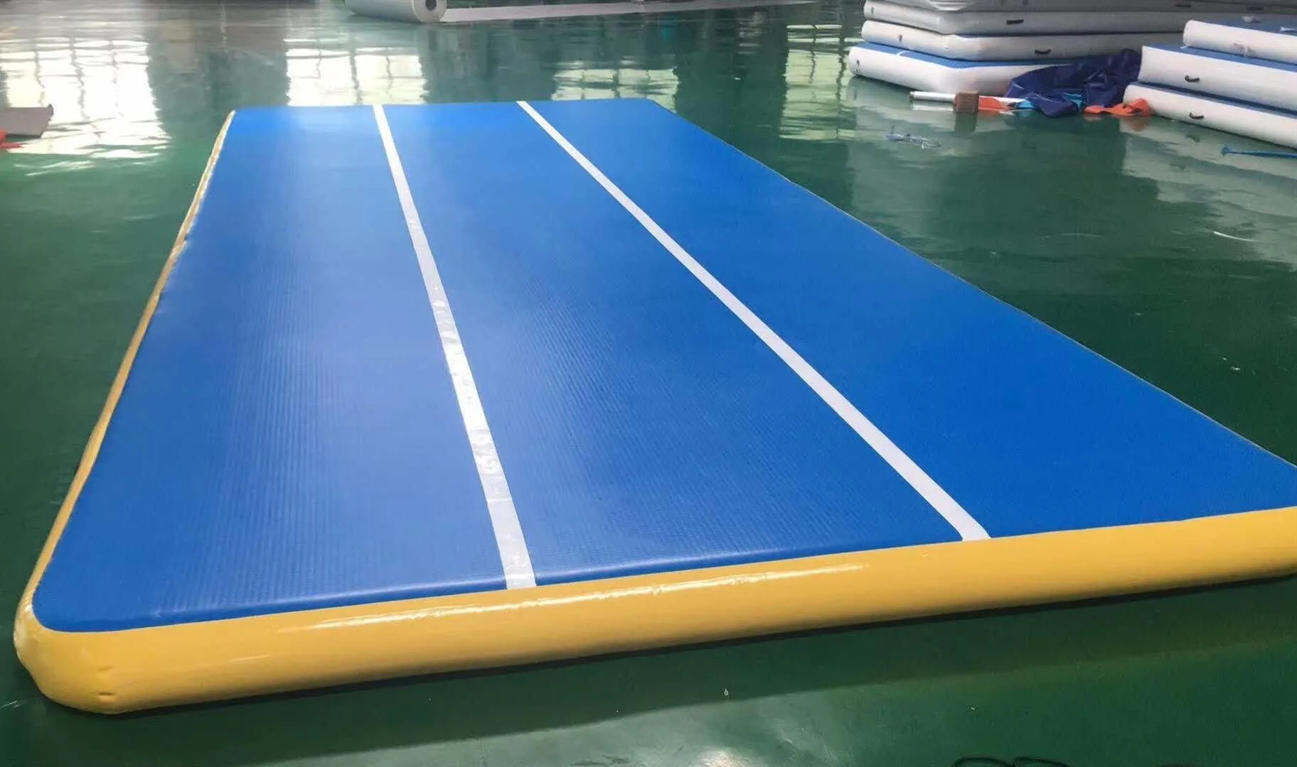 Bomba de aire eléctrica para trampolín, pista de aire inflable para gimnasia, suelo de pista de aire, 1/2/3m, para uso doméstico, entrenamiento, porristas