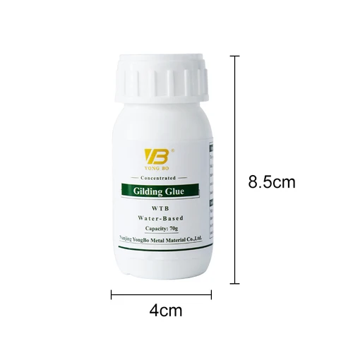 Imagen 2 del producto Pegamento dorado de 70g(140g) para lámina de oro, pegamento a base de agua para hojas de lámina dorada, papel artesanal, adhesivo dorado para decoración del hogar