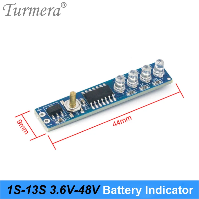 Turmera 1S 4.2V 4S 16.8V 10S 36V 13S 48V pojemność wyświetlacz moduł wskaźnik poziomu baterii na śrubokręt i rower elektryczny