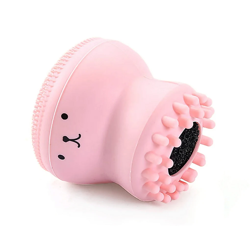 Petit nettoyeur de visage en forme de pieuvre en silicone, brosse pour le visage, livres en profondeur, brosse de lavage, masseur, beauté, nettoyage