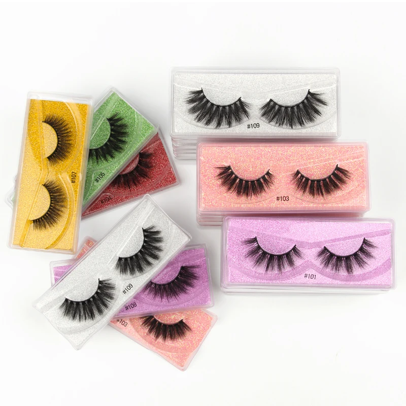 Lanjinglin Mink Eyelashes False Fluffy Lashes Bulk Fake Eyelashes Package Natural Eyelash Bulk Wholesale Eye Lashes mink