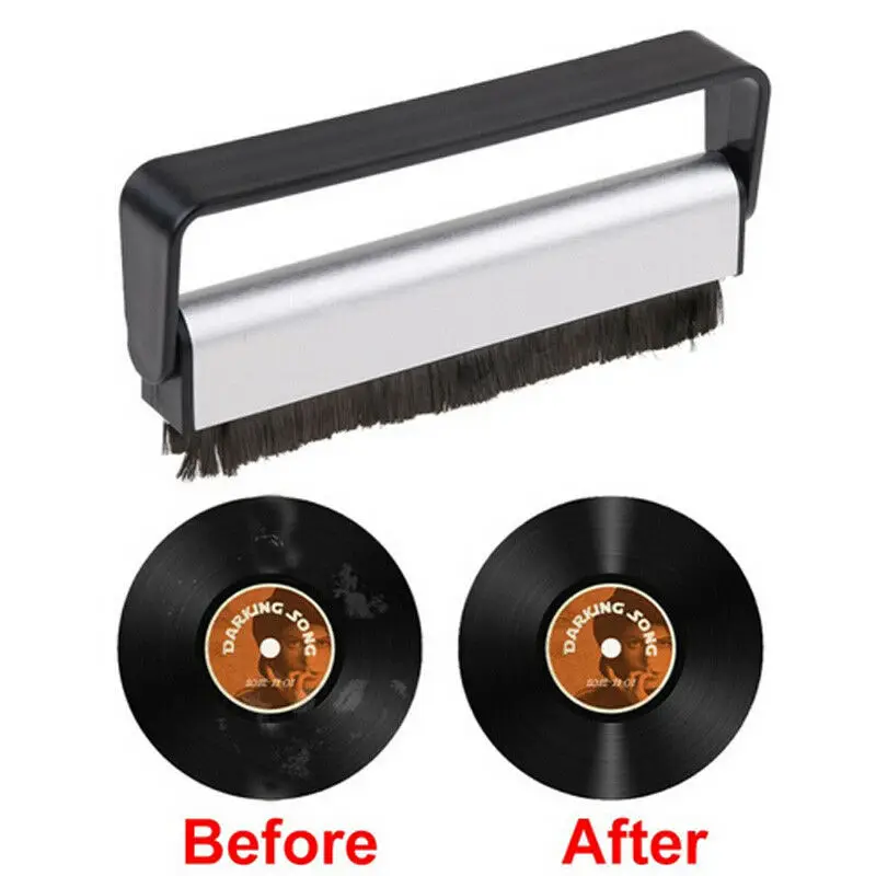 Faroot Turntable Player Accessory Carbon Fiber Record Cleaner Cleaning Brush Vinyl Anti Static Dust Remover Brush for CD/LP