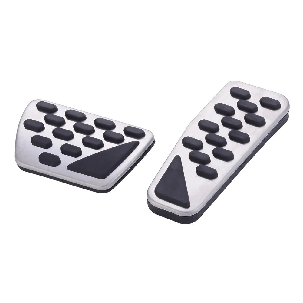 

2 pcs/Set Gas Brake Pedal Cover, Stainless Steel Non-Slip Pedal Pad Accelerator Brake Foot Pedal Cover Kit