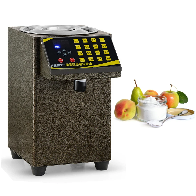 16 Grid Automatic Fructose Dispenser Maple Syrup Sugar Machine Bubble Milk Tea Shop Milk Fructos Tea Equipment 220V