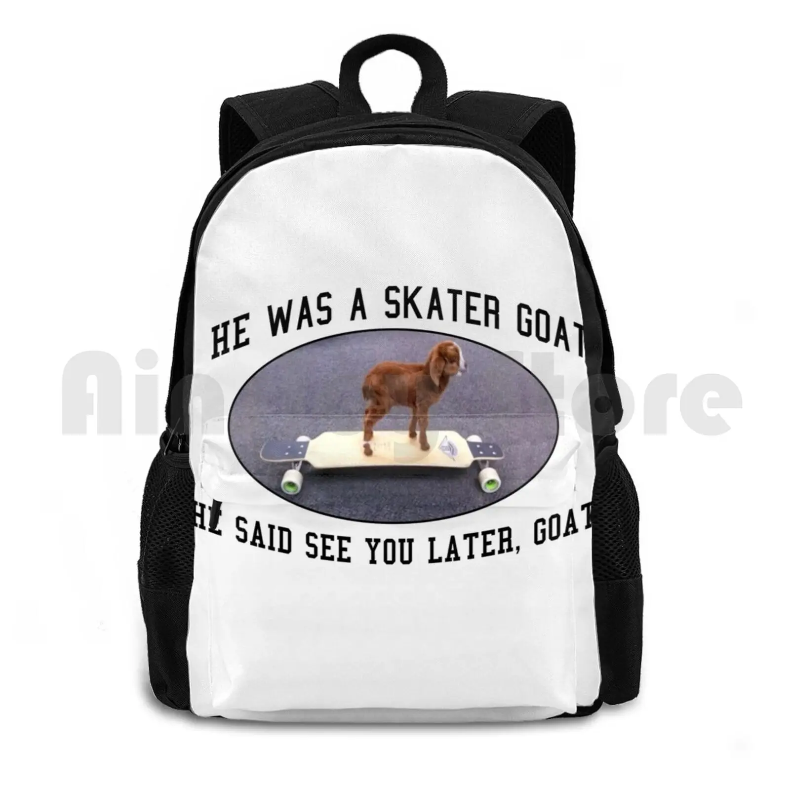 Skater Goat Outdoor Hiking Backpack Riding Climbing Sports Bag Tumblr Goat Skater Goat Skater Cool Funny Hipster Goat Simulator