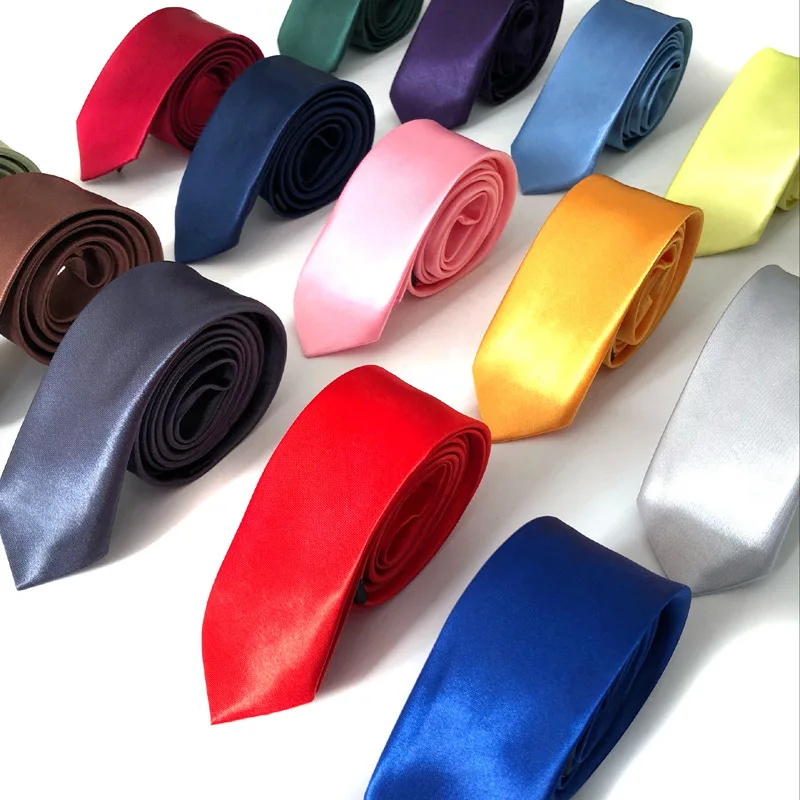 5CM Casual Solid Color Tie For Men Women Cheap Hand Made Skinny Clothes Accessories Simplicity Party Formal Necktie Fashion