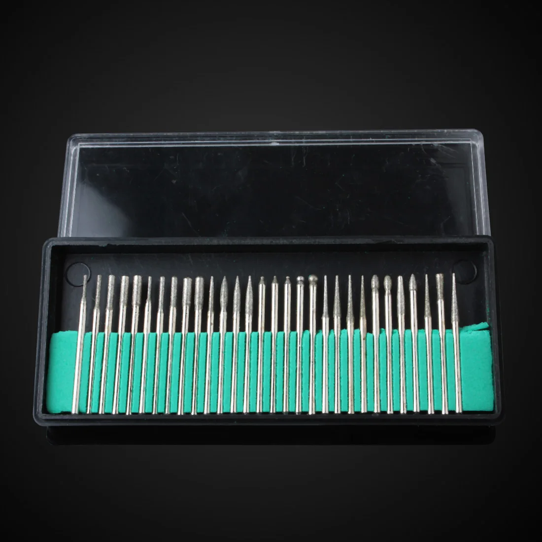 Juego de brocas de rebabas de diamante, juego de herramientas rotativas de grabado de acero de alta velocidad para carpintería, perforación de madera, 30 piezas por juego