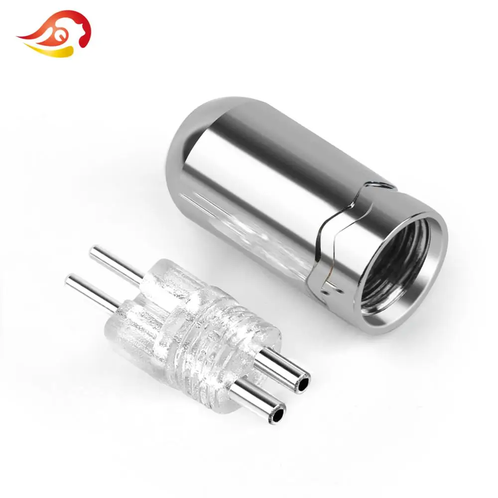 QYFANG Aluminum Alloy Plug Audio Jack Rhodium/Gold Plated Earphone 0.78mm Pin Wire Connector Adapter For UM3X W4R UE18 Headphone