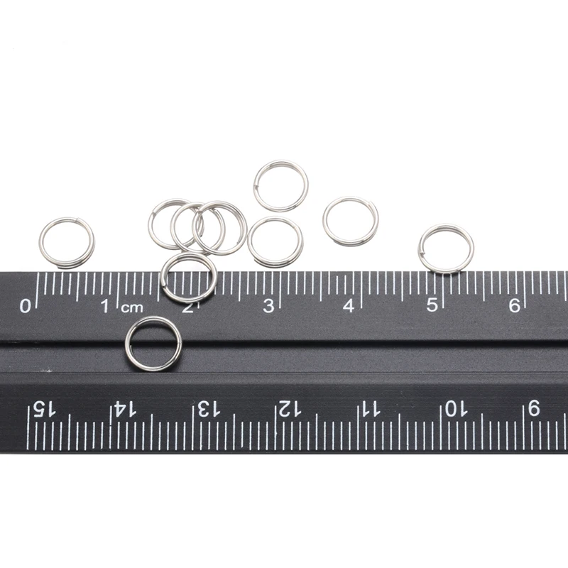 50 pcs Stainless Steel split double layer rings DIY for Jewelry Making Bracelet Findings Necklace component Accessories