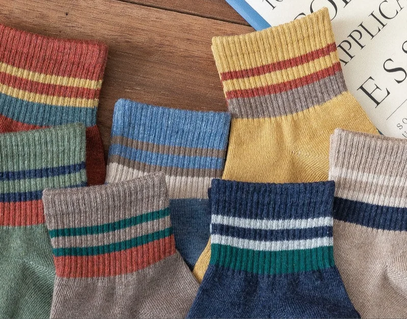 Youpin 5 Pairs Socks Men Spring Summer Middle Tube Cotton Socks Men's Trends All-match Sweat Absorbent Stocking Deodorant Socks