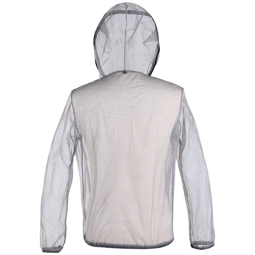 Imagen 2 del producto Chaqueta con capucha de malla ultraligera para exteriores, red antimosquitos, camisa de malla protectora, escudo contra insectos para acampar y pescar