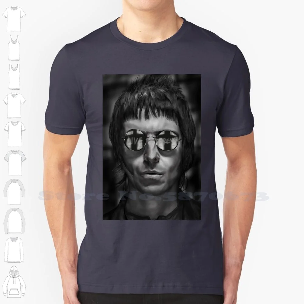 Live Forever 100% Cotton T-Shirt Liam Gallagher Beady Eye As You Were As You Are Gallagher Brothers Britpop Brit Pop Legend