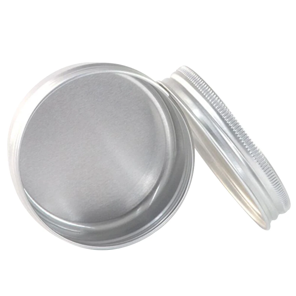 50/100Ml Silver Color Aluminum Tin Jars Metal Empty Storage Box Refillable Bottle Screw Top Cosmetic Storage