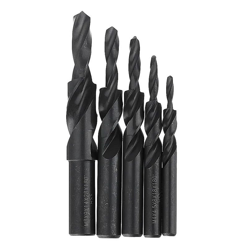 HSS6542 M3-M12 90/180 degree Two-Stage Drill Bit Twist Step Chamfer Conutersunk Hole saw For Steel Iron Copper Aluminum