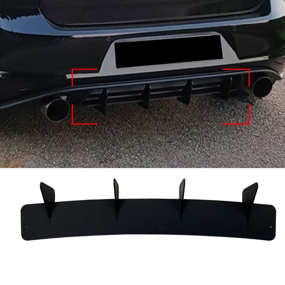 

Rear Bumper Diffuser Splitter Lip For Volkswagen VW GOLF 7 MK7 MK VII GTI 2014-2017 Hatchback Boot 4 Fins Trim Spoiler Plate Lip