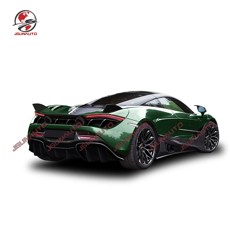 For McLaren 720S 2017-2022 Real Carbon Fiber Rear Diffuser Upgrade TC Style Body Kit Rear Bumper Spiltter Auto Part