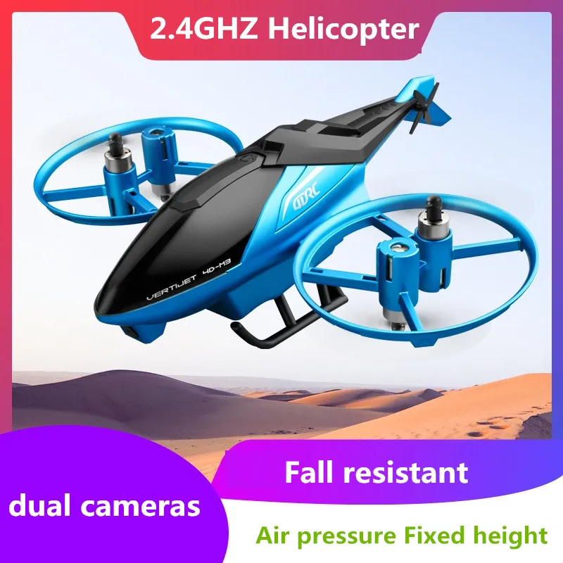 

2.4G 4CH 6-Axis RC Helicopter with HD Dual Cameras with Gyro RTF Fall Resistant For kids Gifts Aerial Drone vs E119 V911S K124