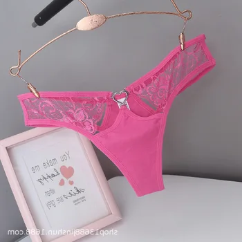 女性のセクシーなランジェリー Tバック G ストリング下着パンティーブリーフレディース T バック高級ピーチハート Tバック純綿レース