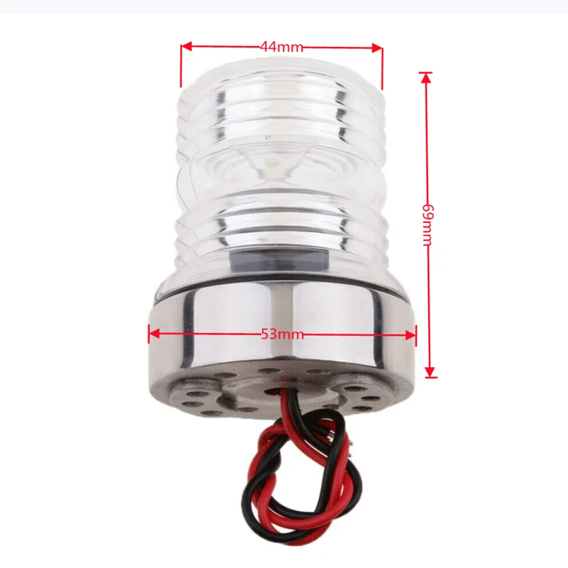 Boat LED/Tungsten Light All Round 360 Degree 12V Navigation 53mm Waterproof Anchor White Lamp