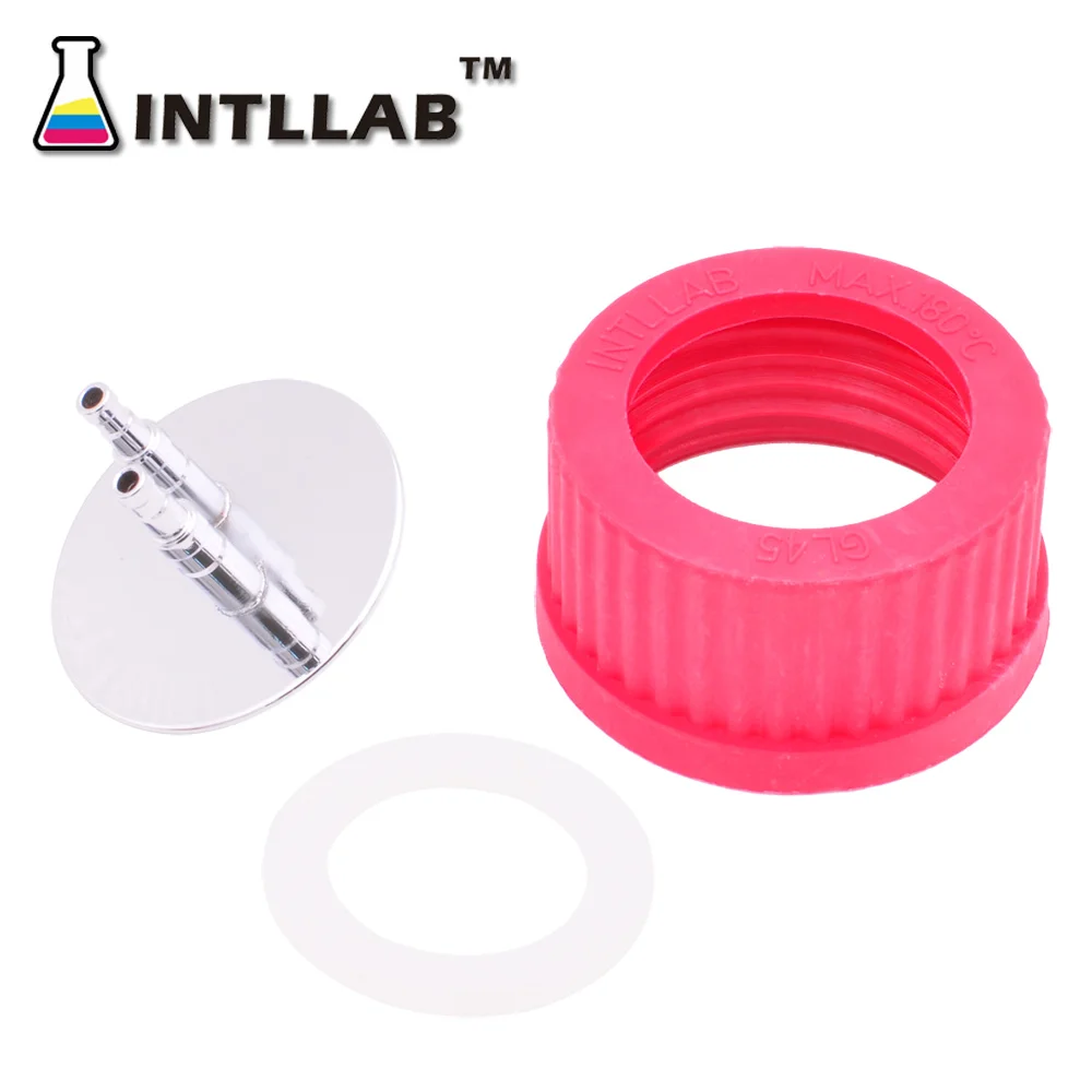 [INTLLAB] GL45 stainless steel connector used in laboratory feeding bottles of IC GC HPLC chromatographic instruments