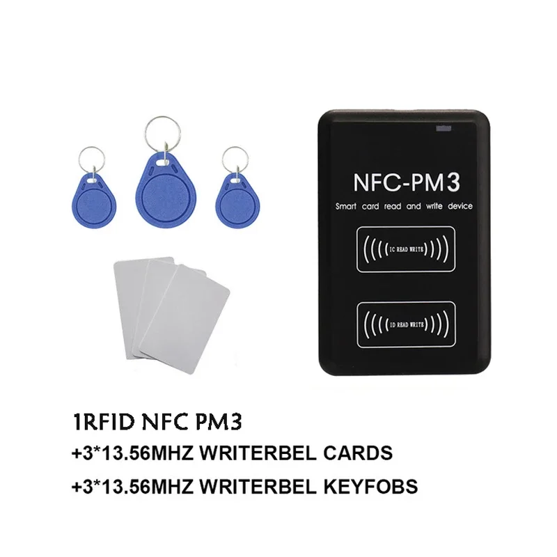 New NFC PM3 RFID Full Encryption Decoding Reader Smart Chip Card Duplicator 13.56Mhz Writer 1K Key Badge S50 Tag Copier