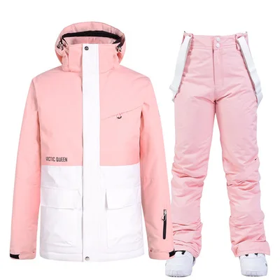 -30 Degree Women Ski Jacket Pant Windproof Waterproof Winter Clothing Trouser Outdoor Sport Wear Skiing Suit Female Warm Suit