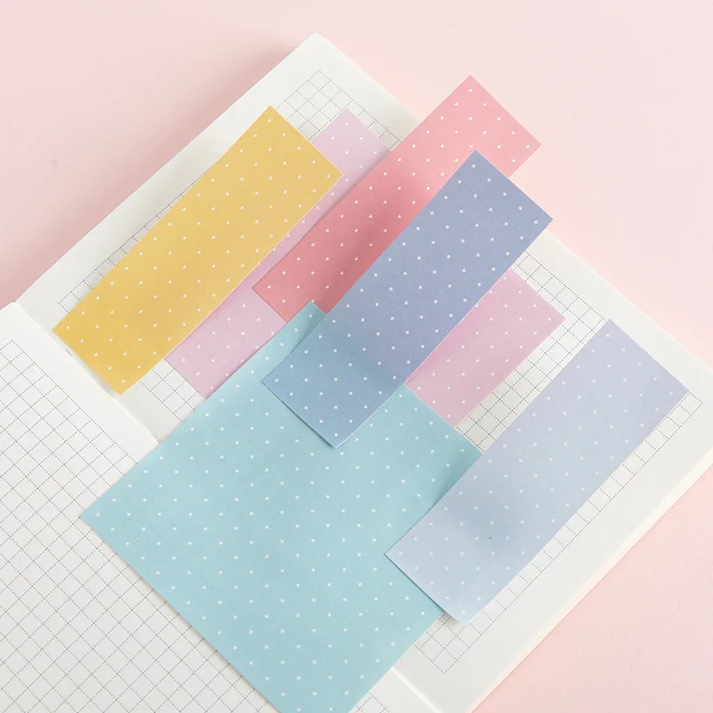 1pc KOKUYO Loose Leaf Index Sticker Memo Pad Macaron Color Dotted-Grid Sticker Kawaii Sticky Note Stationery