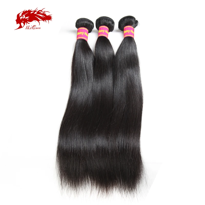 Ali Queen Hair Brazilian Straight Hair Weave Bundles 10