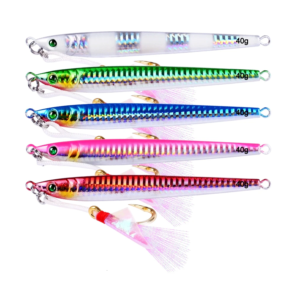 New Metal Jig Fishing Lure Weights 21g-100g Trolling Hard Bait Bass Fishing Boat Tackle Trout Jigging Lure Jigs Saltwater Lures