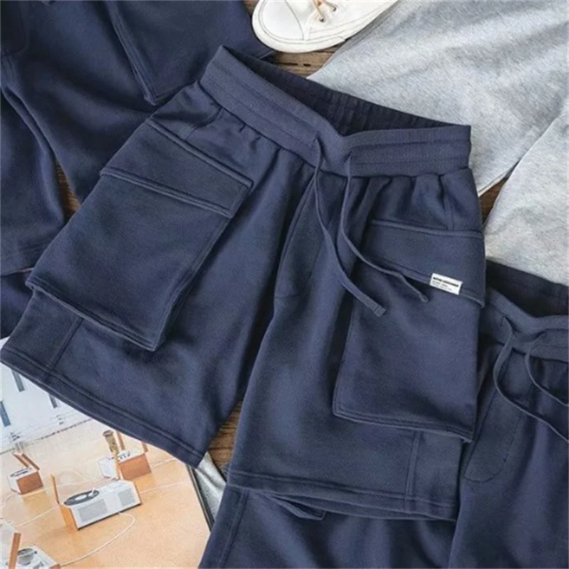 MRMT-calça casual masculina de cinco pontos, macacão solto de bolso múltiplo, shorts do exército americano, nova moda, 2024