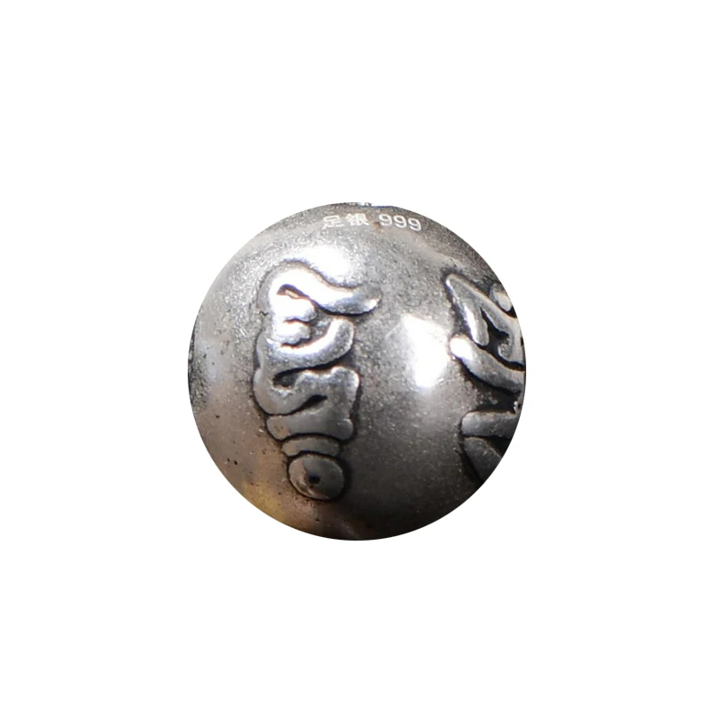 S925 Sterling Silver Six Word Mantra Single Bead DIY Beads Jewelry Making