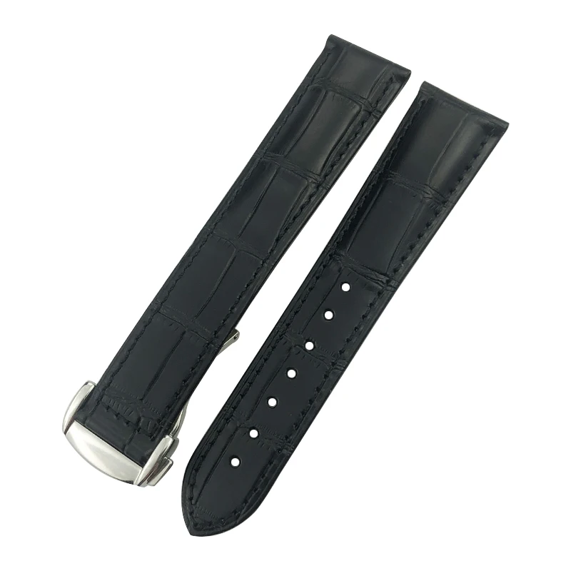 20mm 22mm Genuine Leather Watchband fit for Omega 007 Seamaster 300 AT150 Speedmaster DE VILLE 18mm 19mm 21mm Grain Watch Strap