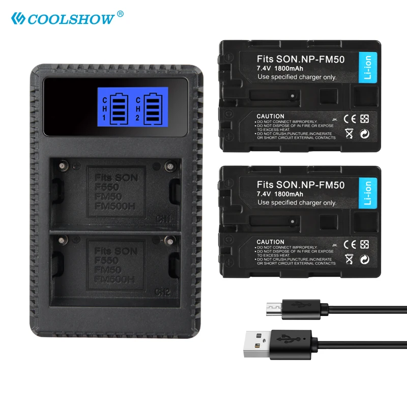 FM50 1800mAh Baterias Recargables Litio Per Sony NP-FM51 NP-FM30 NP-FM55H DCR-PC101 A100 DCR-PC103 Serie DSLR-A100 NP-FM50