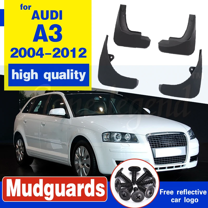 

FRONT REAR MUD FLAPS FIT FOR AUDI A3 2004-2012 SPORTBACK HATCHBACK SPLASH GUARDS 2011 2010 2009 2008 2007 2006 2005 ACCESSORIES