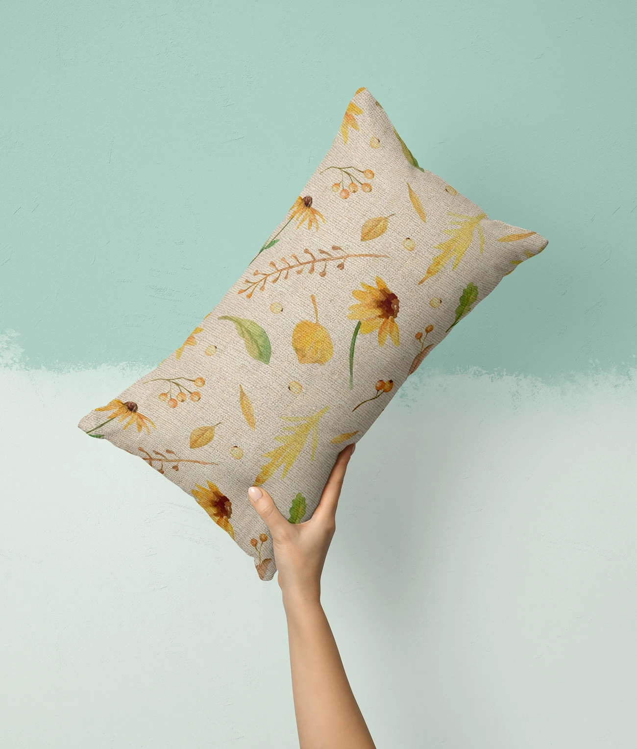 Falling autumn leaves Rectangular Cushion Cover Decor Pillowcase Home Chair Outdoor Seat Furnishings Linen Pillow Cover 30x50cm