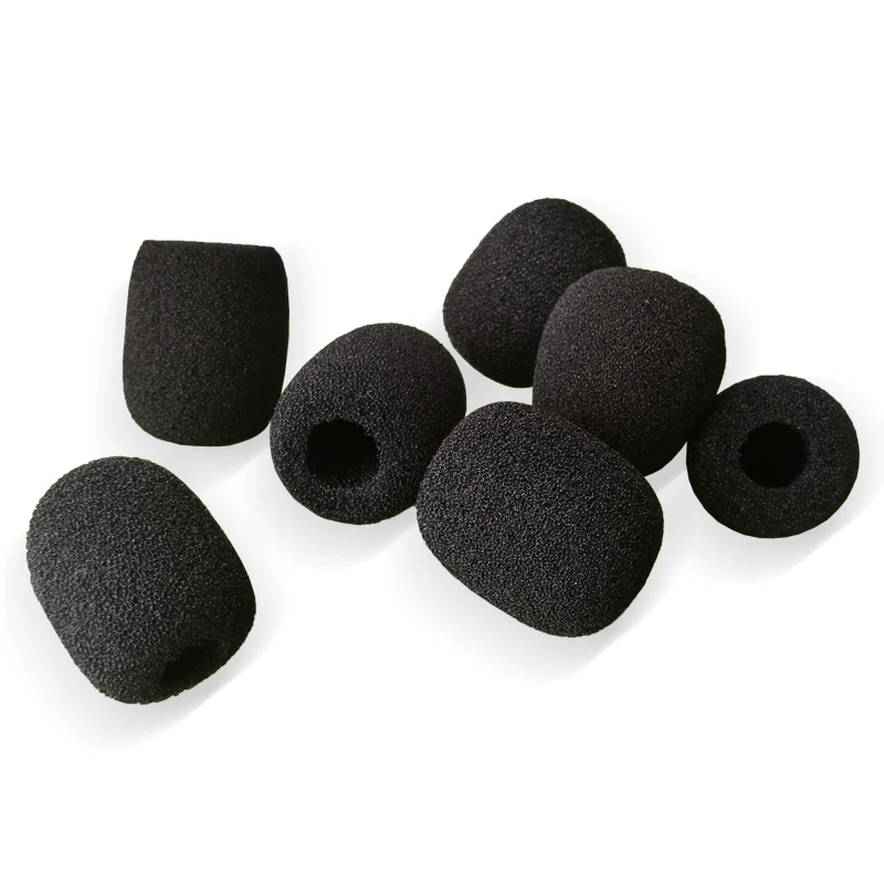 10pcs Headset Replacement Foam Microphone Cover Telephone Headset Mic Cover Microphone Windscreen Windshied Headset Sponge S/M/L