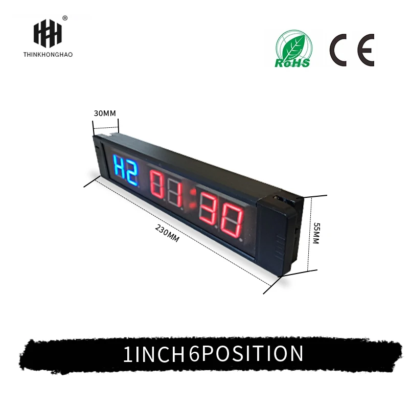 Mini Portable 1Inch 6 Digital LED Crossfit Interval Training Timer