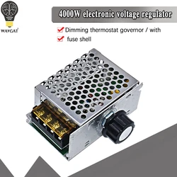 Professional Voltage Regulators 4000W 220V High Power SCR Speed Controller Electronic Voltage Regulator Governor Thermostat BS