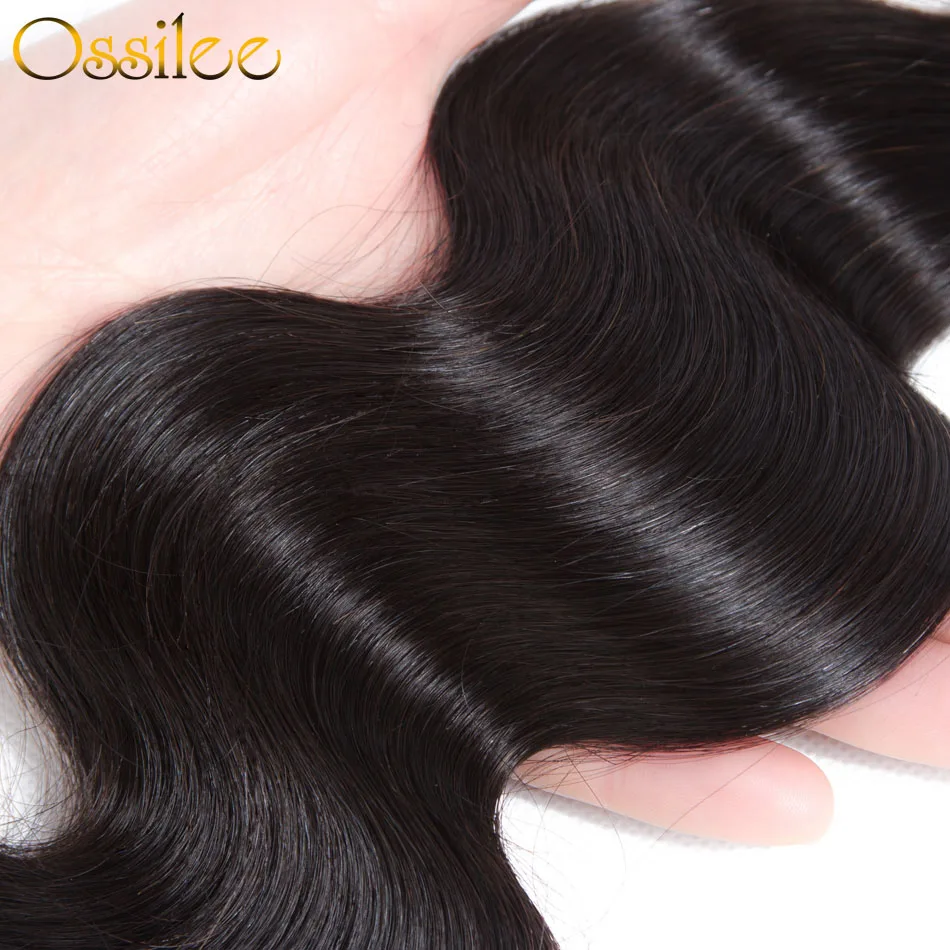 Ossilee Body Wave Human hair Bundles Brazilian Hair Weave Bundles Natural Color Remy Hair Bundles Low Ratio 8-26 Inches