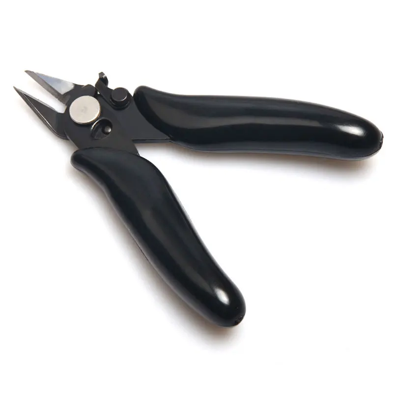 Preto 3.5 polegada preto mini cortadores de cabo de fio corte lado snips flush alicates com ferramentas de mão pinça de bloqueio alicate diagonal
