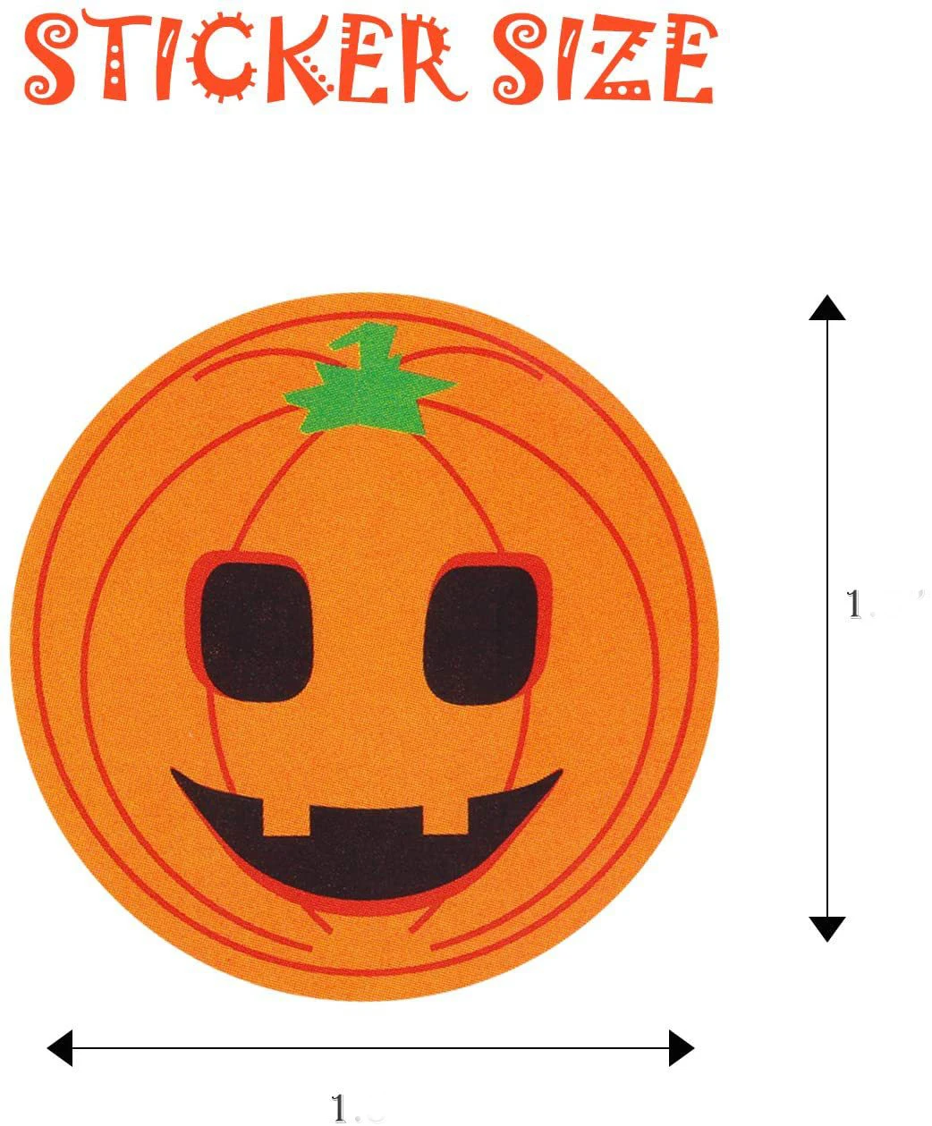 50-500pcs Happy Halloween Children's Toy Animal Thanks Decoration Sticker Label 1 inch