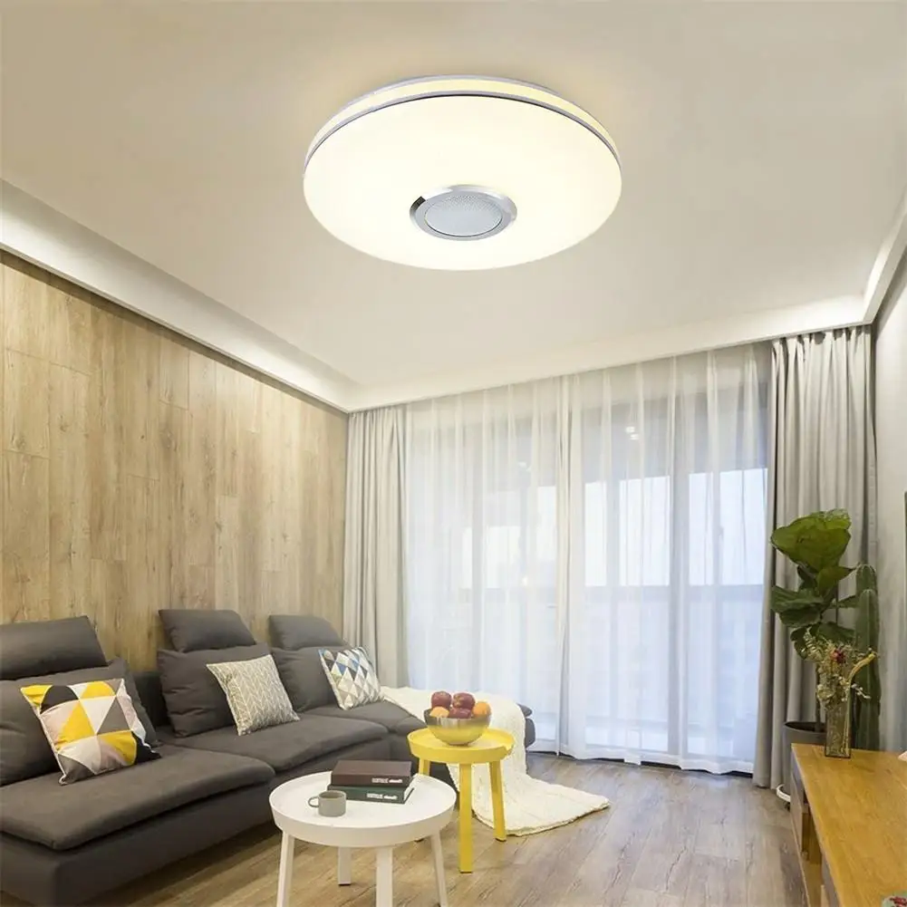 Lampada da soffitto a LED RGB dimmerabile 36W Music Light APP telecomando Bluetooth Smart camera da letto Timer lampada da notte